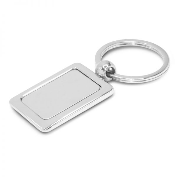 Rectangular Metal Key Ring 100316