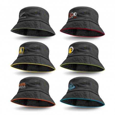 Bondi Bucket Hat Coloured Sandwich Trim - 115741