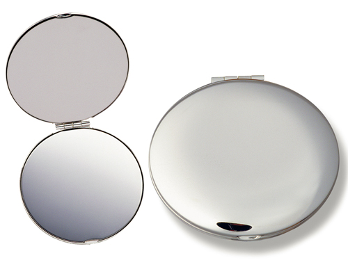 8904 Silver Compact Mirror