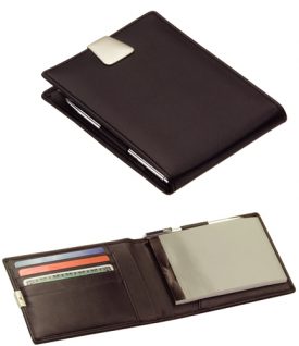 #9084 Leather Wallet & Jotter