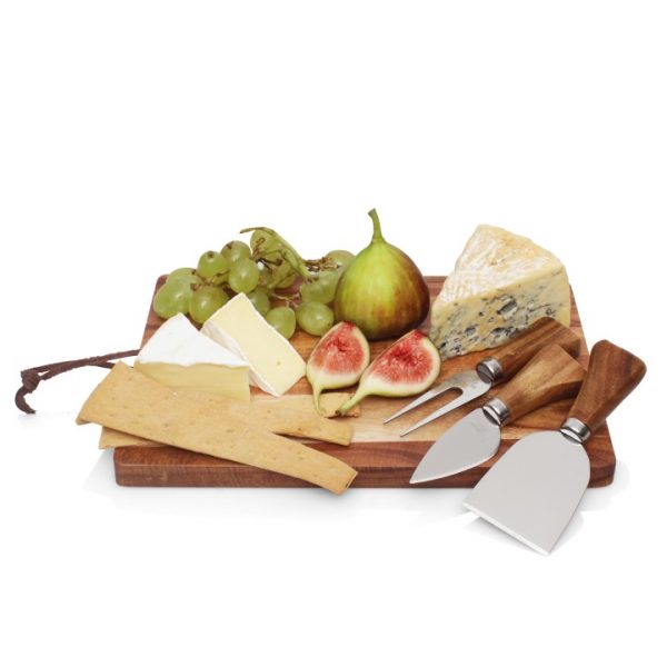 4pc Cheese Set w/Acacia Wood Cheese Board -  L481