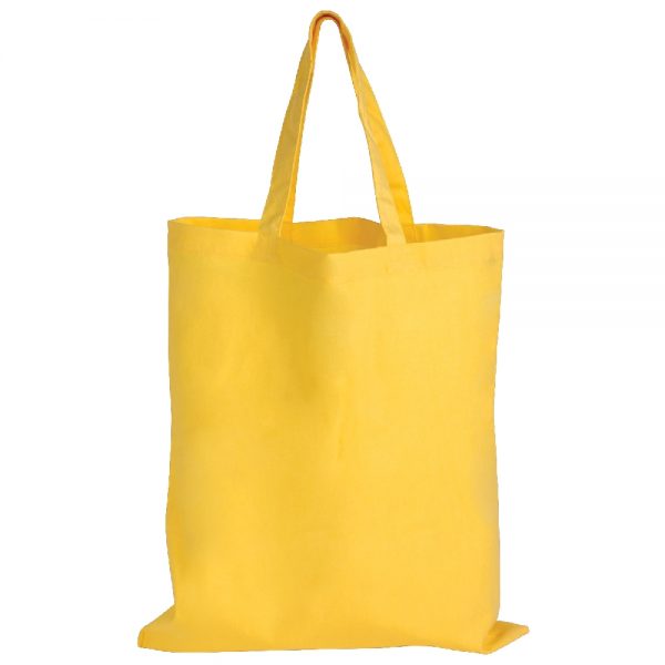 Coloured Cotton Double Short Handle Tote Bag 140 GSM LL509