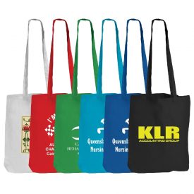 Coloured Cotton Double Long Handle Conference Bag 140 GSM LL510
