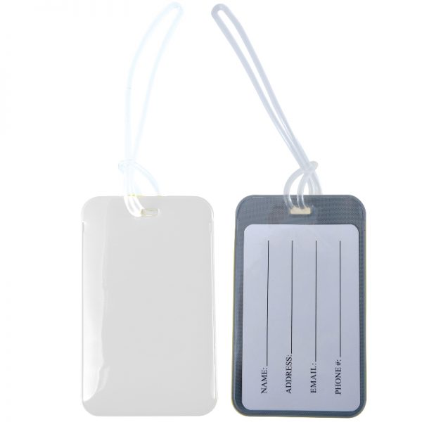 Shiny PVC Luggage Tag with Loop
