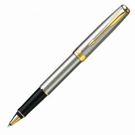 Parker Sonnet Ballpoint Pen - Brushed Stainless GT -  S20081042