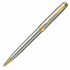 Parker Sonnet Ballpoint Pen - Brushed Stainless GT -  S20081042