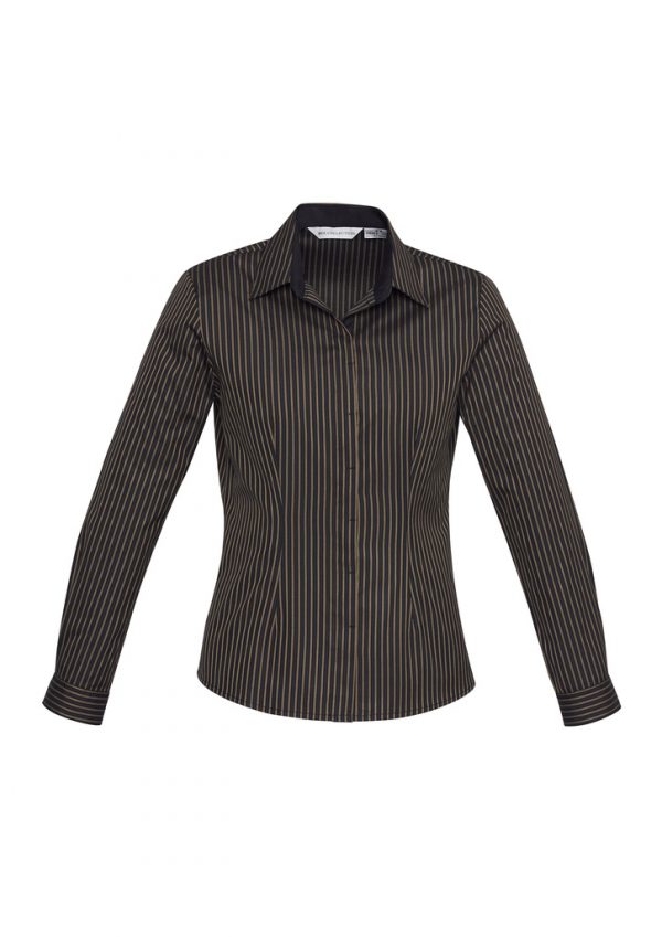 Ladies Reno Stripe Long Sleeve Shirt S415LL
