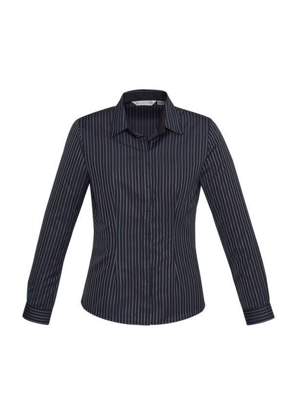 Ladies Reno Stripe Long Sleeve Shirt S415LL
