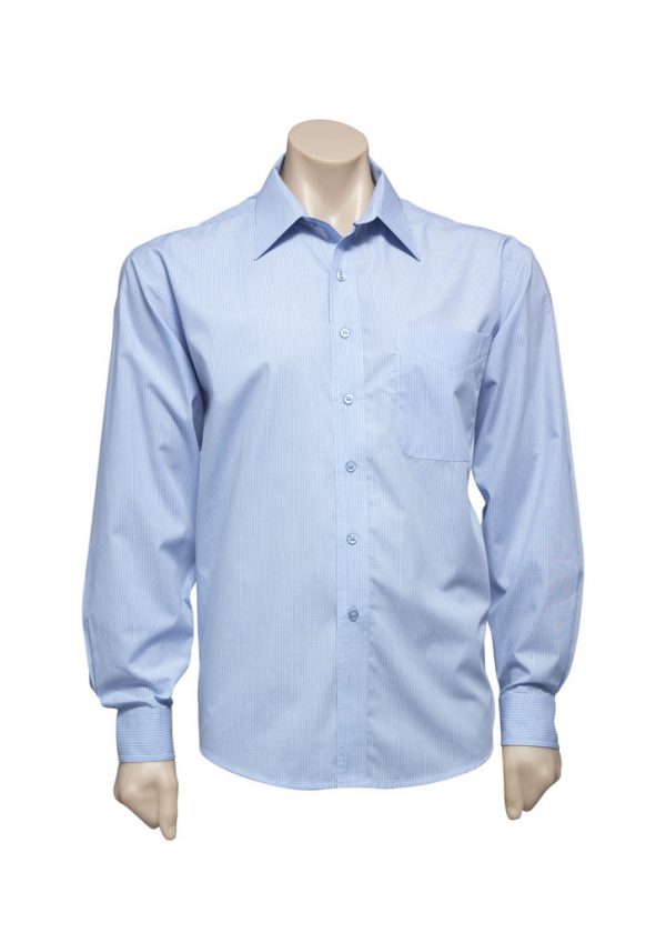 Mens Micro Check Long Sleeve Shirt SH816