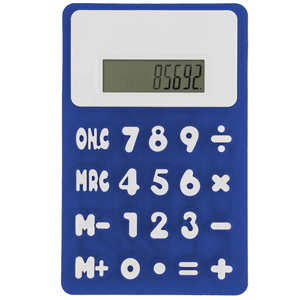 Small rubbery flexible calculator c-175
