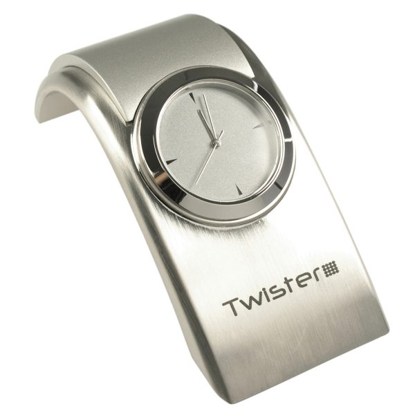 Icon Silver Quartz Clock D924