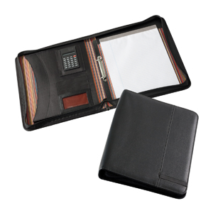 D995 Madrid A4 Zippered Compendium with Calculator