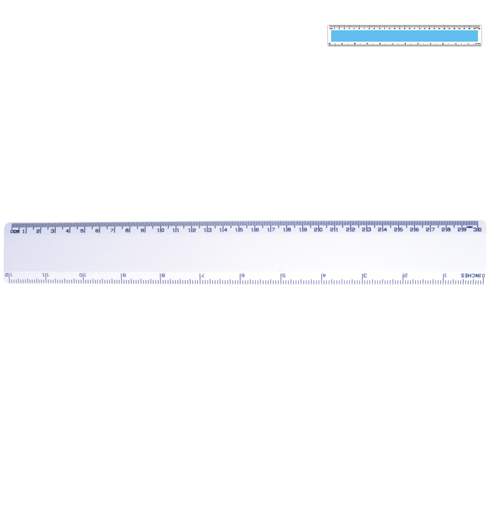 White 30cm Premium Plastic Ruler LL12