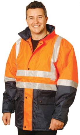 SW29 Mens Hi-Vis Two Tone Softshell Jacket With 3M Tape