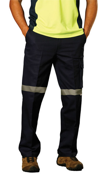 WP08HV Men's Heavy Cotton Pre-shrunk Drill Pants with 3M Tapes
