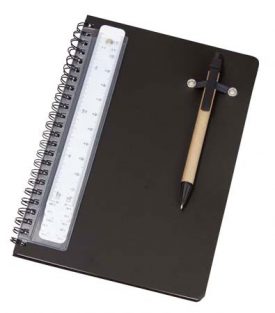 A5 notebook with pen and scale ruler G1108