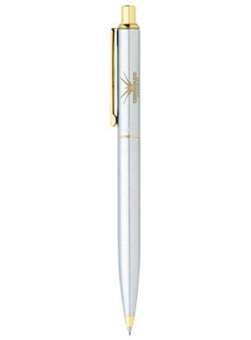Sentinel Matte Chrome 23K Gold Trim Pencil G22224