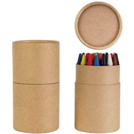 Assorted Colour Crayons in Cardboard Tube LL8905