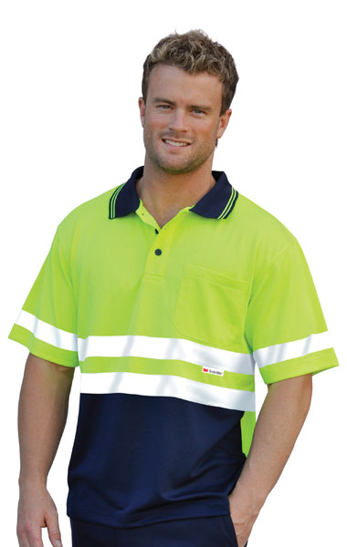 SW17 High Visibility Short Sleeve Polo with 3M Tapes