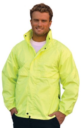 SW14 Men's High Visibility Long Sleeve Fleecy Sweat With Collar & 3M Tapes