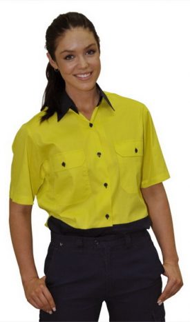 SW65 Ladies' High Visibility Cool-Breeze Cotton Twill Safety Shirts