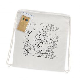 Cotton Colouring Drawstring Backpack - 113013